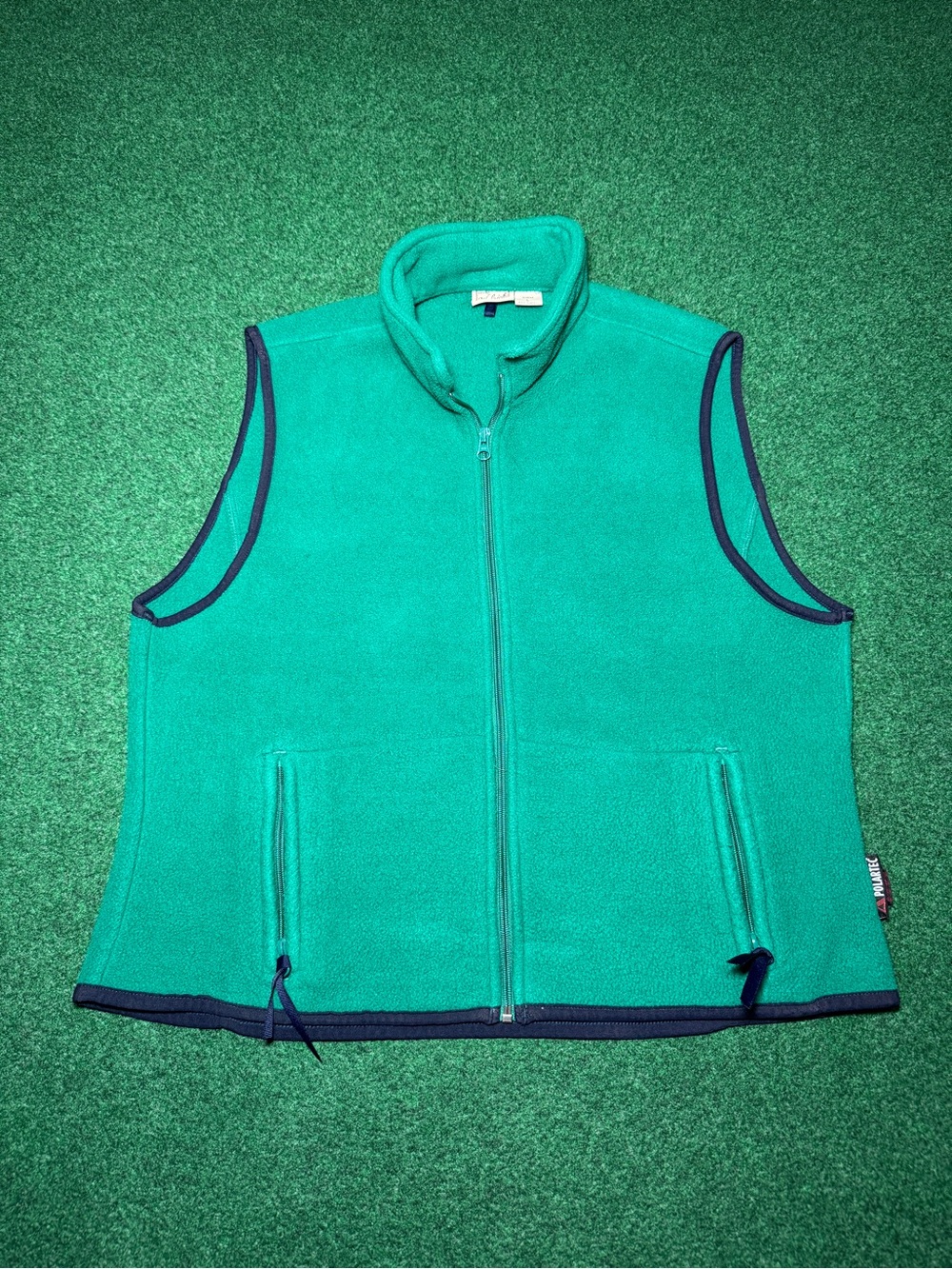 Woolrich Polartec Womens Green Vest Full Zip Vintage Polyester Fleece
